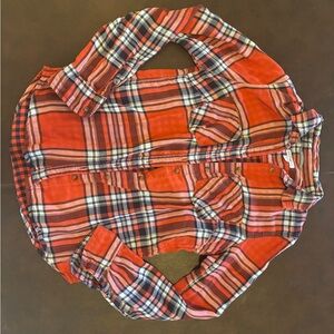 Merona Red and Blue Plaid Shirt